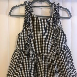 Gingham babydoll top